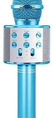 Microphone Cadeaux pour Enfants pour Garçons 5-12 Ans Jouet Filles, Jouet Microphone Karaoké de 6 7 8 9 10 11 Ans Garçons Cadeaux d'anniversaire Enfants 8-12 Ans Fête Vaisselle Bluetooth Microphone pour Enfants