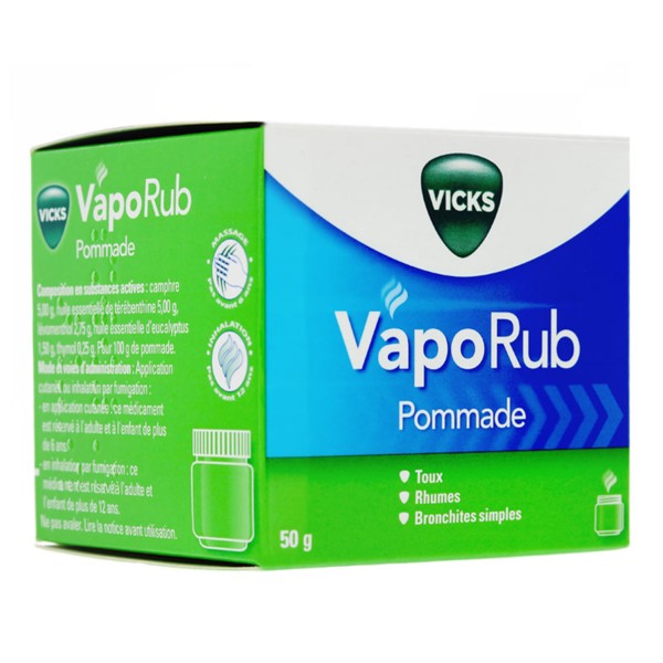 Pommade Vicks Vaporub pour le rhume, la toux