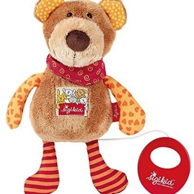 SIGIKID 40357 boîte à musique ours musique filles et garçons jouets bébé recommandé dès la naissance marron