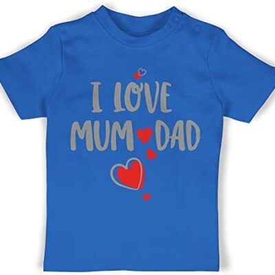 Shirtracer - Baby Romper Girls & Boys - I Love Mum and Dad - Baby Shirt pour filles et garçons