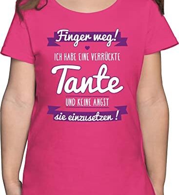 Shirtracer - Statement Sayings Children - J'ai une tante folle violet - T-shirt pour filles