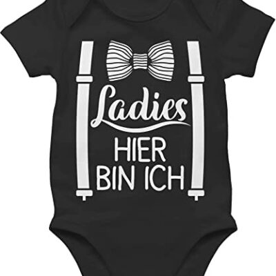 Shirtracer - déclaration énonciations bébé - mesdames ici je suis - body bébé à manches courtes pour garçons et filles