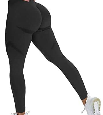 VIFENDUO Legging de sport taille haute pour femme Coupe ajustée Leggings opaques sans couture long avec contrôle abdominal Compression Pantalon de yoga Pantalon de sport pour jogging, sport, fitness