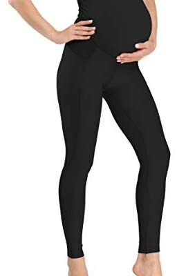 VOCNI Leggings de maternité avec poches non transparents pour entraînement, course à pied, yoga