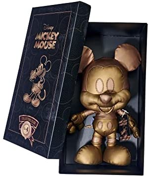 Simba 6315870313 Disney Mickey Mouse Bronze, édition avril, exclusivité Amazon, figurine en peluche 35 cm, coffret cadeau, édition limitée, jouet en peluche pour nouveau-nés