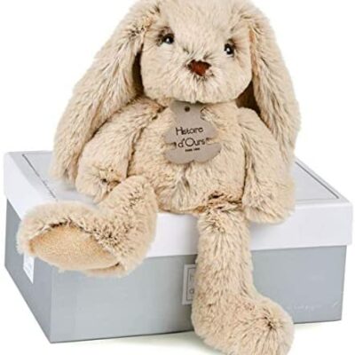 Histoire d'Ours peluche lapin beige 25cm