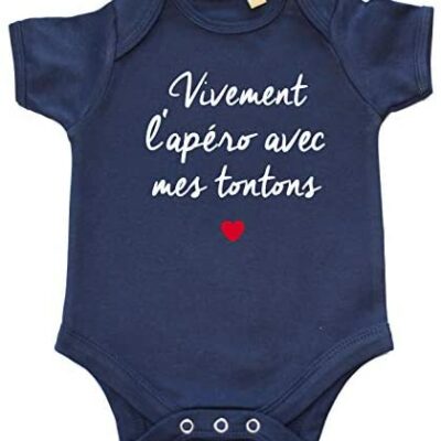 Body bébé DSTNY Hâte de boire un verre avec mon oncle Costume de naissance original cadeau pour oncle