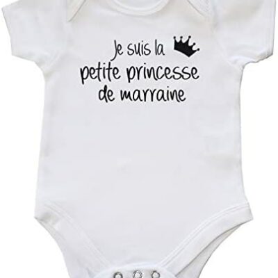 DSTNY Body bébé fille Je suis la petite princesse de ma marraine