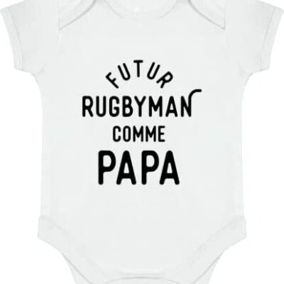 Body Bébé Futur Rugbyeur Comme Papa Humour Cadeau Anniversaire Anniversaire Baptême Humour Humour Original