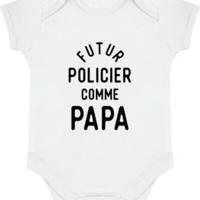 Future Cop Like Dad Baby Body (fr) Humour Cadeau Anniversaire Anniversaire Baptême Original Funny Humour