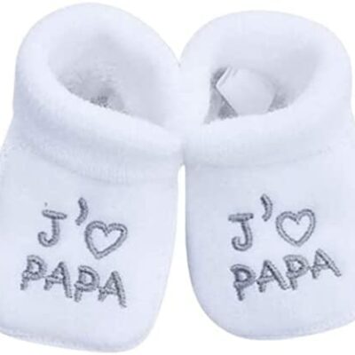 NOSBEBES® Chaussons Bébé, Bio, Noël - Chaussettes Naissance, Chaussures Bébé, Cadeaux Noël 0-3 Mois