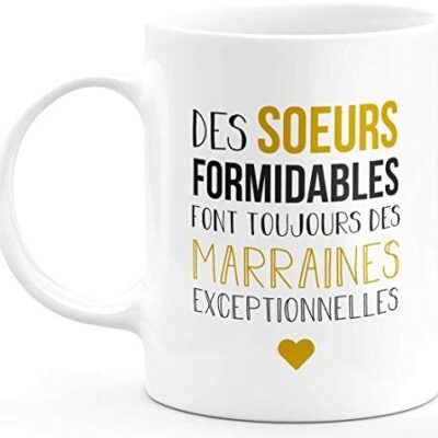 Mugs Grandes Sœurs Marraines d'Exception - Mugs Originaux Grossesse Faire-Part Naissance Cadeaux Enfants Faire-Part Bébé Créatif Filles Garçons