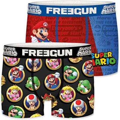 FREEGUN Boxer sans transformation pour homme, caleçon pour homme, maille légère et respirante (lot de 2)