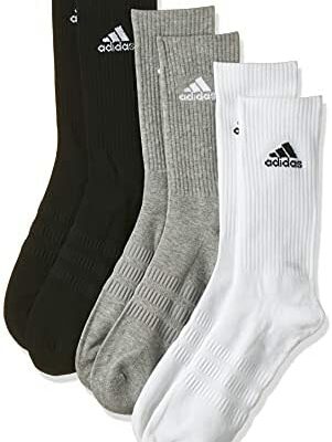 Adidas Cush CRW 3pp Chaussettes pour homme, multicolore (noir/gris/blanc), M