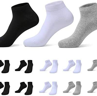 TUUHAW Chaussettes de sport unisexes en coton et élasthanne 10 paires