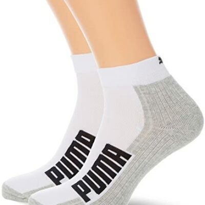 Puma Cushioned Quarter 2P – Chaussettes anatomiques unisexes 2 paires