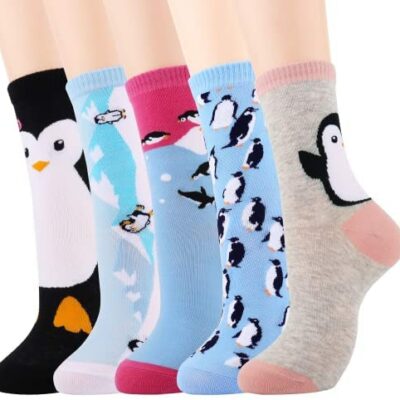 Belloxis Pingouin Fun Nouveauté Chaussettes Drôles Cadeaux Femme Anniversaire Humour Original Coton Animal Chaussettes Maman Petite Amie Amis Fête Des Mères Noël