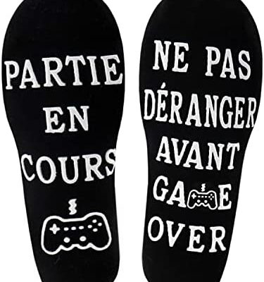 Merclix Chaussettes humoristiques fantaisie pour homme, cadeaux pour homme, idées de cadeaux d'anniversaire amusantes personnalisées pour collègues, meilleur ami frère - Noir - 43/46