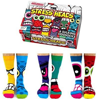 Stress Heads Lot de 6 paires de chaussettes pour homme Multicolore 39-46