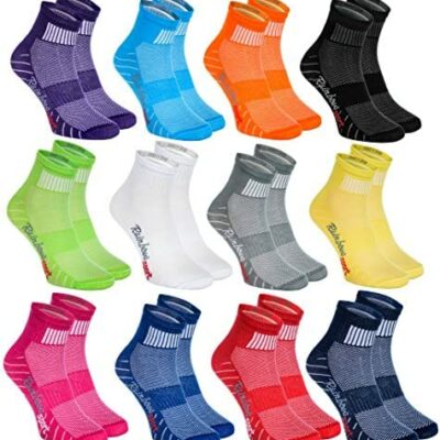 Rainbow Socks - Chaussettes de sport en coton coloré pour homme - 6, 9, 12 paires