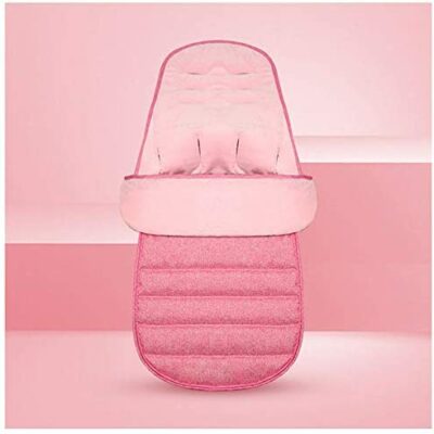 FLYM poussette sac de couchage automne et hiver épais chaleur wrap bébé anti-coup de pied poussette couvre-pied adapté à une variété de rose