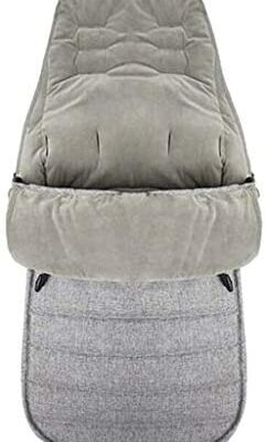 Mentin Couvre-pieds universel coupe-vent pour poussette et poussette, couverture épaisse pour le cou, enveloppe pour bébé, sac de couchage pour siège de voiture (gris)