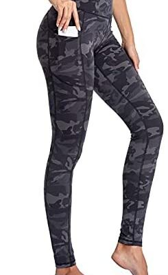 Occffy Sport Leggings Dames Yoga Pantalon Avec Poches Yoga Fitness Gym Jogging Taille Haute Dames Leggings P107