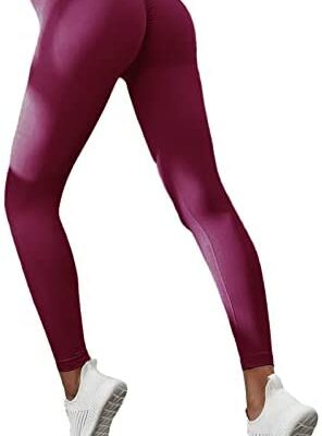 Svanco Leggings de sport pour femme Taille haute Pantalon de yoga anti-cellulite Leggings de collecte pour femme Hip Lift Yoga Leggings Fitness Gym Jogging Running Slim Fit