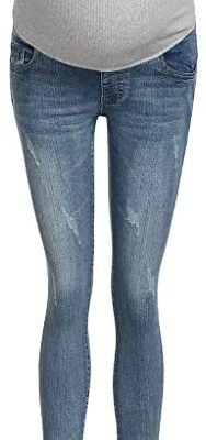 Pantalon Maternité et Maternité Denim Jeans Stretch Taille Leggings Pas Cher Helloee