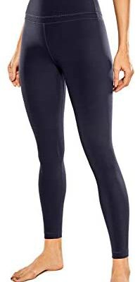 CRZ YOGA Legging de sport pour femme Taille haute Pantalon de yoga Tissu léger avec poches 63 cm