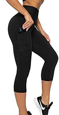 LAPASA femmes 3/4 Leggings Yoga taille haute sport pantacourt Slim façonnage collants respirants Gym Fitness L02A1/B1