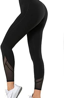 Yvette Legging de sport pour femme en maille opaque pour fitness, streetwear, voyage