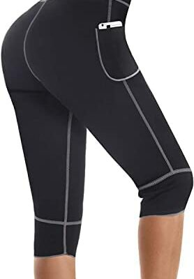 KUMAYES Pantalons de survêtement Femmes Anti-Cellulite Leggings Puissant Compression de la Chaleur Sueur Sauna Pantalon Sport Leggings Fitness Pantalon Yoga Pantalon Court Entraînement Sauna