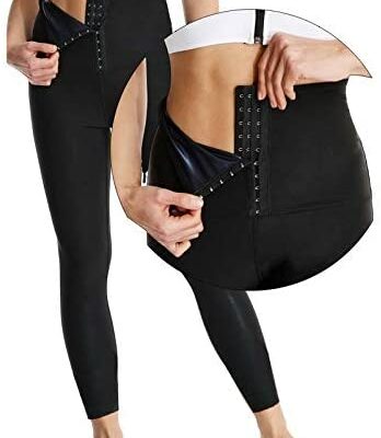 Pantalon de perte de poids pour femme, leggings slim pantalon de sauna taille haute pantalon de sport coupe slim pour yoga exercice gym fitness