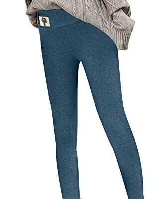 Dasongff Leggings chauds pour femmes d'hiver doublés de peluche épaisse laine de cachemire Leggings minces chauds polaire doublé Stretch pantalon couleur unie