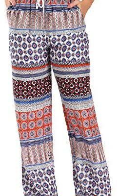 EXCHIC pour femme Imprimé Boho Harem Hippie Pantalon