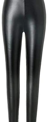 Leggings en cuir pour femmes Skinny Faux Leather Leggings Pantalons