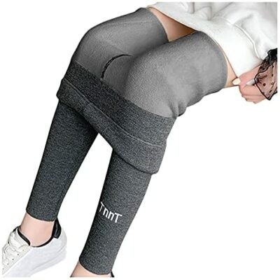 Dasongff Femmes Super Épais Cachemire Laine Leggings Taille Haute Stretch Pantalon Polaire Pantalon Épaissi Chaud Opaque Pantalon Pas Cher