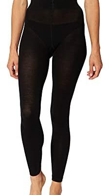 FALKE Softmerino Legging Femme Laine Mérinos Coton Noir Gris Plus de Couleurs Solide Opaque Épais Chaud Intérieur Peau Douce Taille Moyenne Hiver 1 Paire