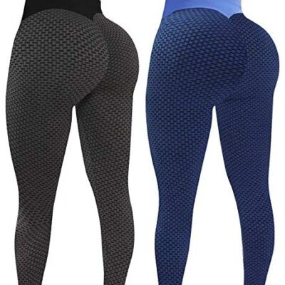 LAOSU Sport Leggings Skinny Taille Plus Femme Pas Cher Body Shapers Joli Fesses Confort Leggings Push Up Haute Vitesse Sec Sans Couture Sexy Gym Pantalon Élastique Taille Haute Yoga Vêtements, 2 Pcs