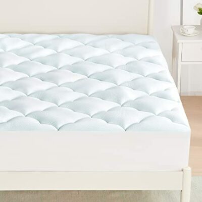 Hansleep Housse de Matelas à Mémoire de Forme 140x200, Matelas Double 140x200, Housse de Matelas Épaisse 140x200cm, Grande Tasse Extensible 38cm, Housse de Matelas Matelassée en Microfibre Respirante