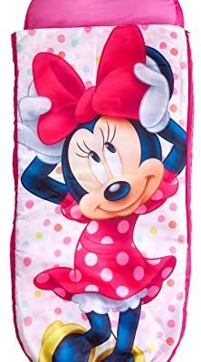 ReadyBed Minnie Mouse - Lit Gonflable et Gigoteuse 2 en 1, Polyester, Rose, Simple, 150 x 62 x 20 cm