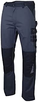 Pantalon de sécurité LMA Sulfate Pantalon de protection multi-poches - Norme EN 14404 classe 1 - Transfert réfléchissant - Gris foncé et noir - Taille 40