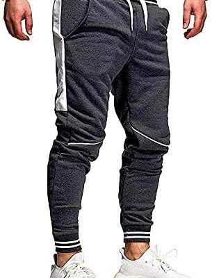 Ni_ka Pantalon Slim Homme Taille Élastique Casual Jogging Randonnée Ceinture Entraînement Sportif Sarouel Casual Stretch Pantalon de Sport Homme Gris Noir 3XL