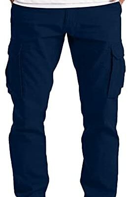 Ni_ka hommes grande taille Cargo pantalon classique confort extérieur survêtement pantalon sport Fitness randonnée travail pantalon avec poches 5XL