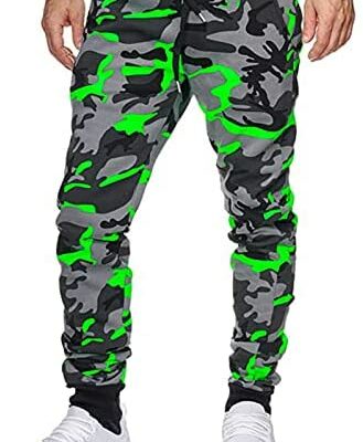 Ni_ka pantalon camouflage homme décontracté pantalon de survêtement ample taille élastique sarouel Fitness Yoga pantalon de survêtement camouflage blanc vert 3XL