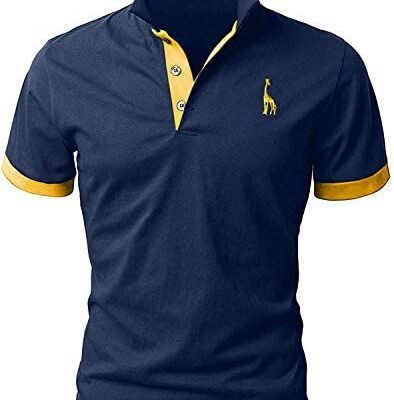 GNRSPTY Polo Homme Manches Courtes Poche Contrastée Coton Haut Décontracté S-XXL