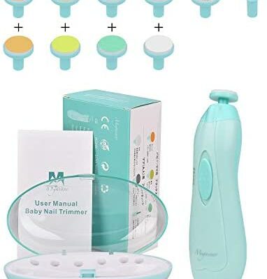 Kit de coupe-ongles électrique pour bébé, lime à ongles et orteils, nouveau-né, enfants et adultes, manucure, pédicure, sécurité, polissage et coupe, embouts interchangeables pour cadeaux de bébé.