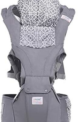 XIAOTING Porte-bébé 0-36 mois, siège de hanche ergonomique pour bébé avec pare-brise, porte-bébé 3D Air Mesh pour nouveau-nés à tout-petits (couleur : gris)