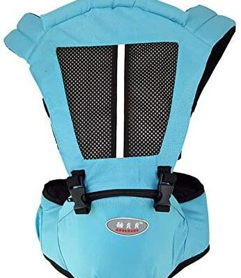 XIAOTING Porte-bébé enveloppant réglable, porte-bébé ergonomique avec siège de hanche pour nouveau-nés et tout-petits de 3 à 48 mois (couleur : bleu clair)